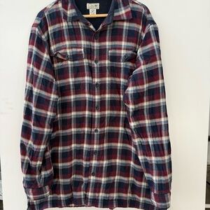 L.L. Bean Men's Insulated Fleece Plaid Shirt - Mens Size XL Tall gorpcore